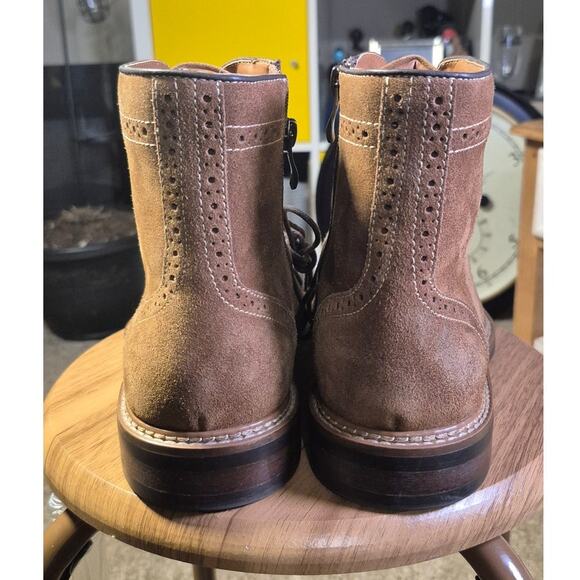 Nordstrom Men\'s Shop Mens Wing Tip Oxford Brown Suede Boots Size 8.5 main image 4